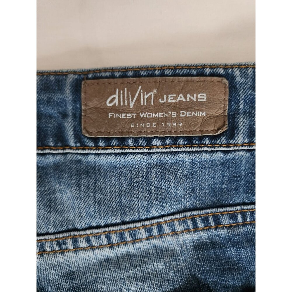 Dilvin Jeans Women's MAVI Blue Denim Patchwork Distressed Skirt Size US 06/EU-38 - Picture 5 of 12